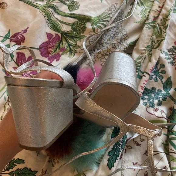 Loeffler randall fox fur pom Pom heel - Picture 4 of 5